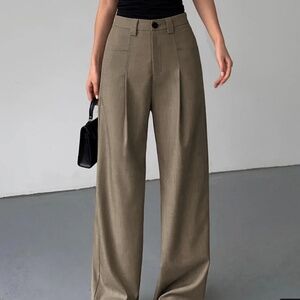 New Commense Khaki Wide Leg Pants US 10